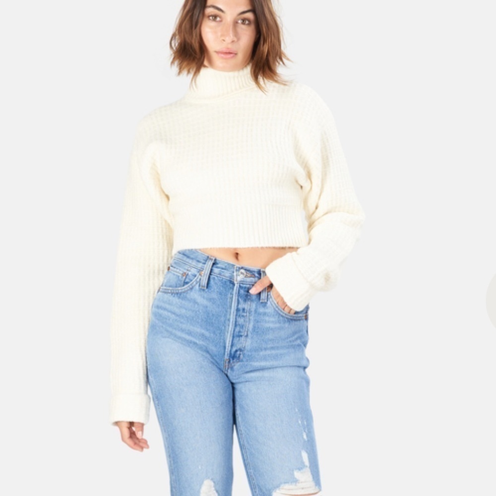 For Love and Lemons Turtleneck Crop Top